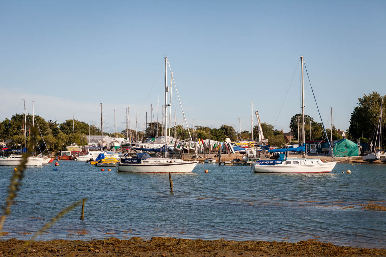 photo of boats and water around hayling island