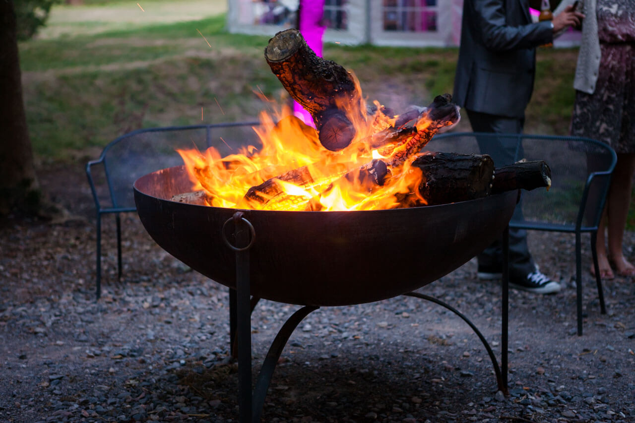 close up of fire pit
