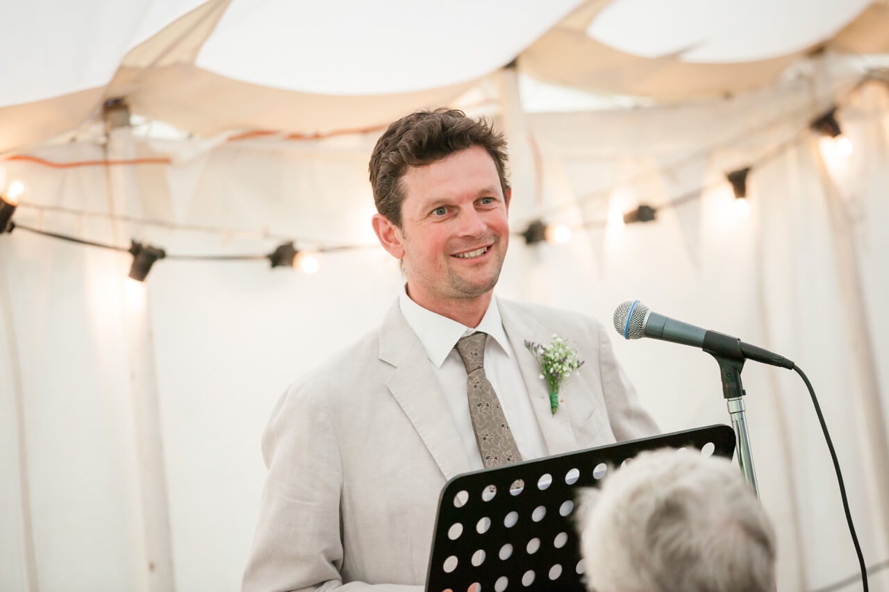 brother of the bride doing a speech