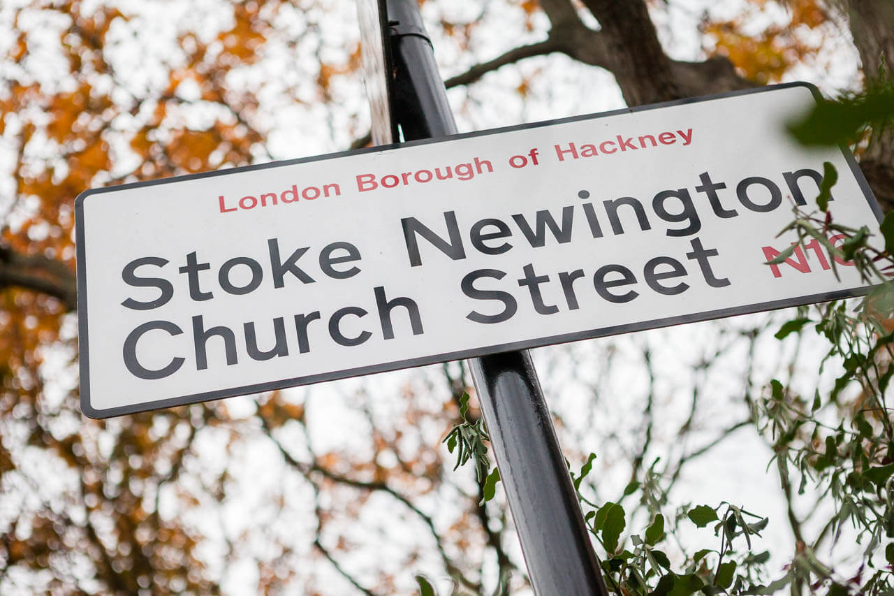 stoke newington road sign