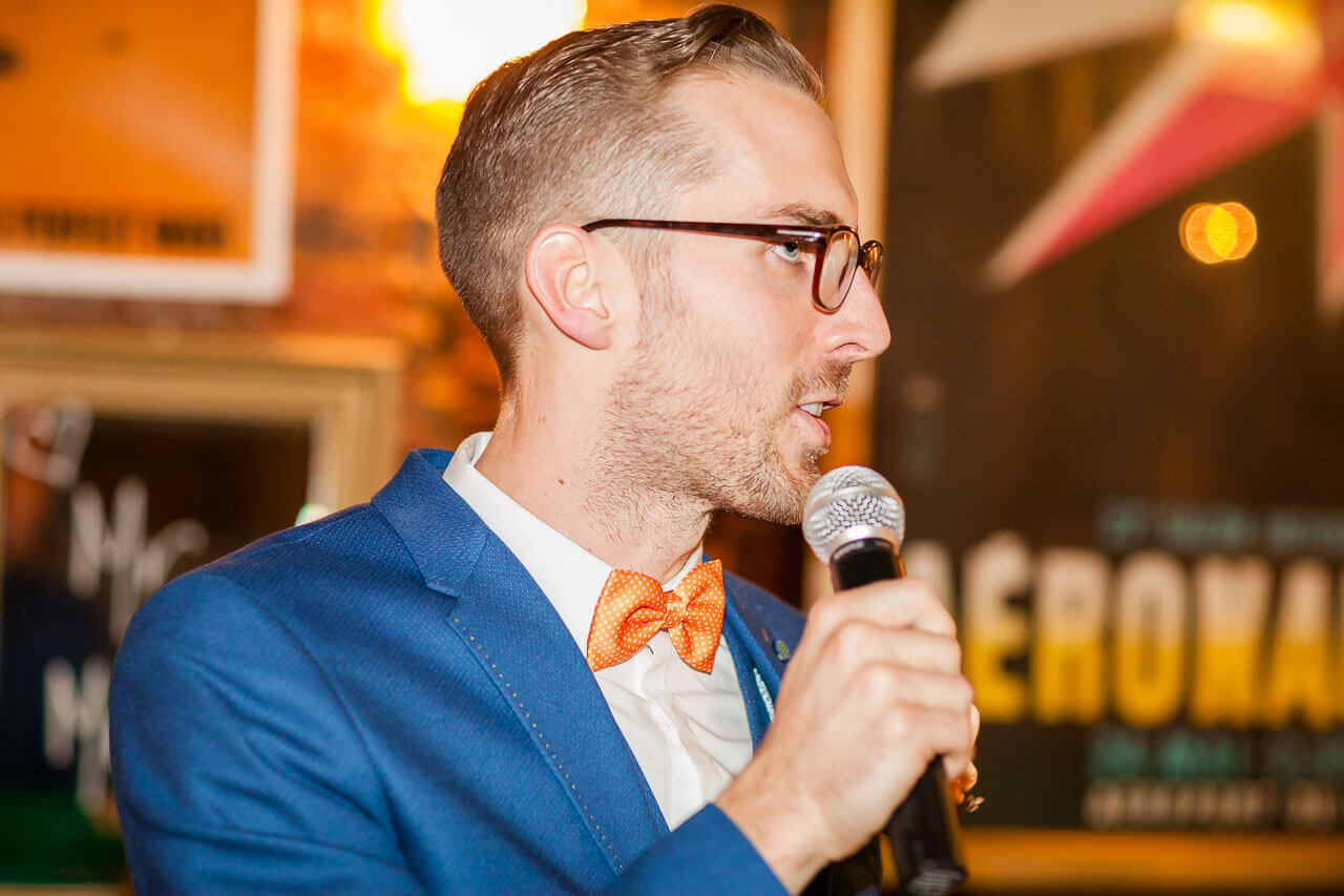 groom saying his speech