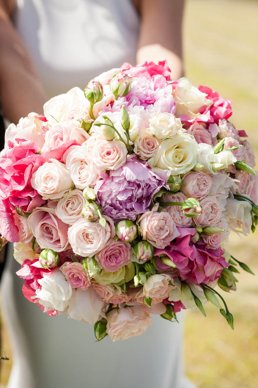 close up of bridal flowers