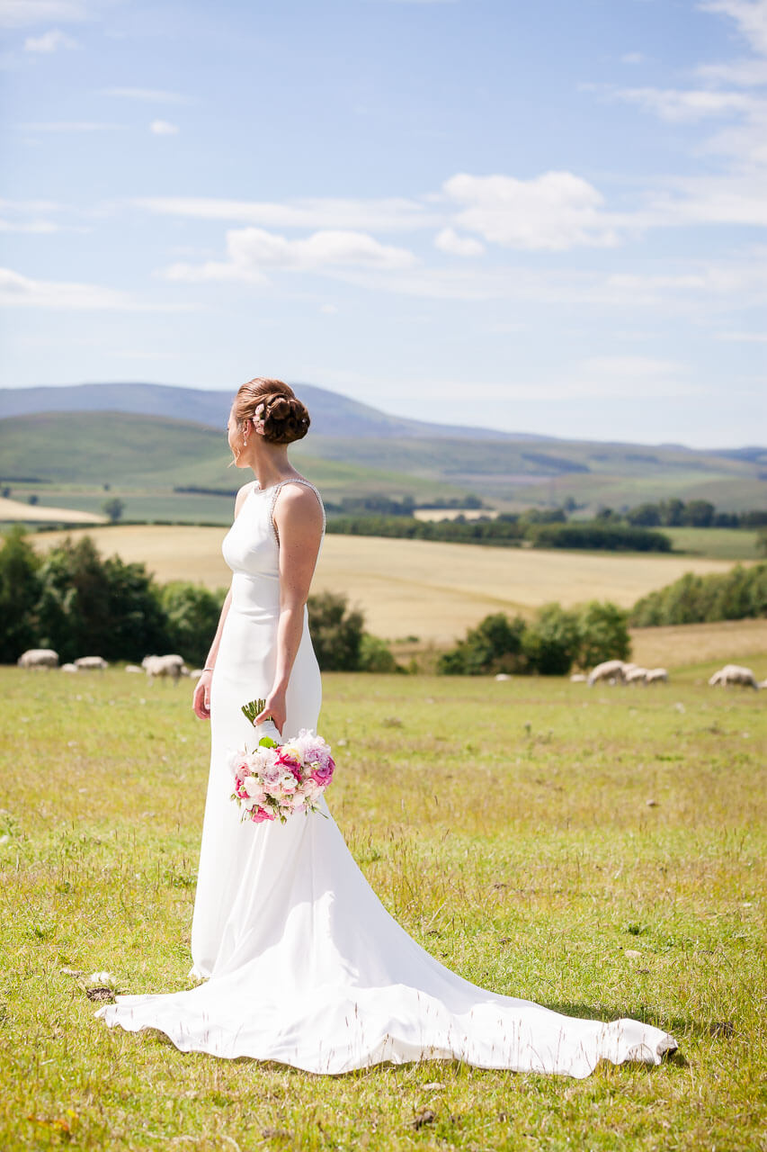 bride looking away