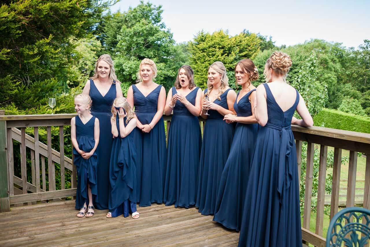 bridal party waiting for bride to arrive
