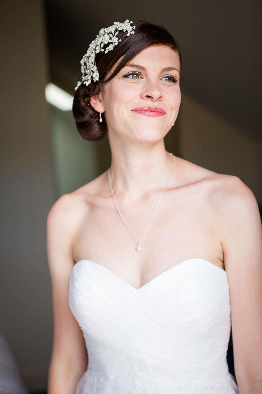 bride looking into distance