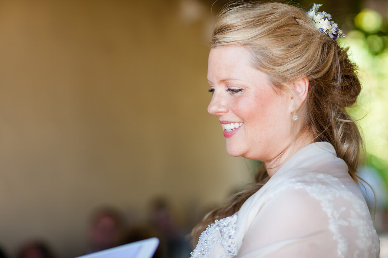 bride smiling