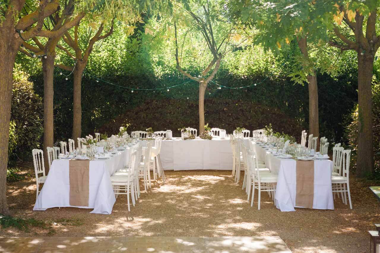 outdoors rustic dining table