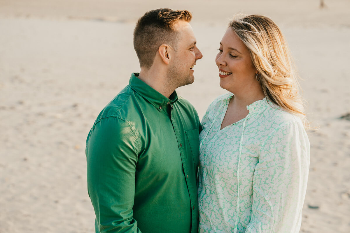 close up of couple looking into each others eyes