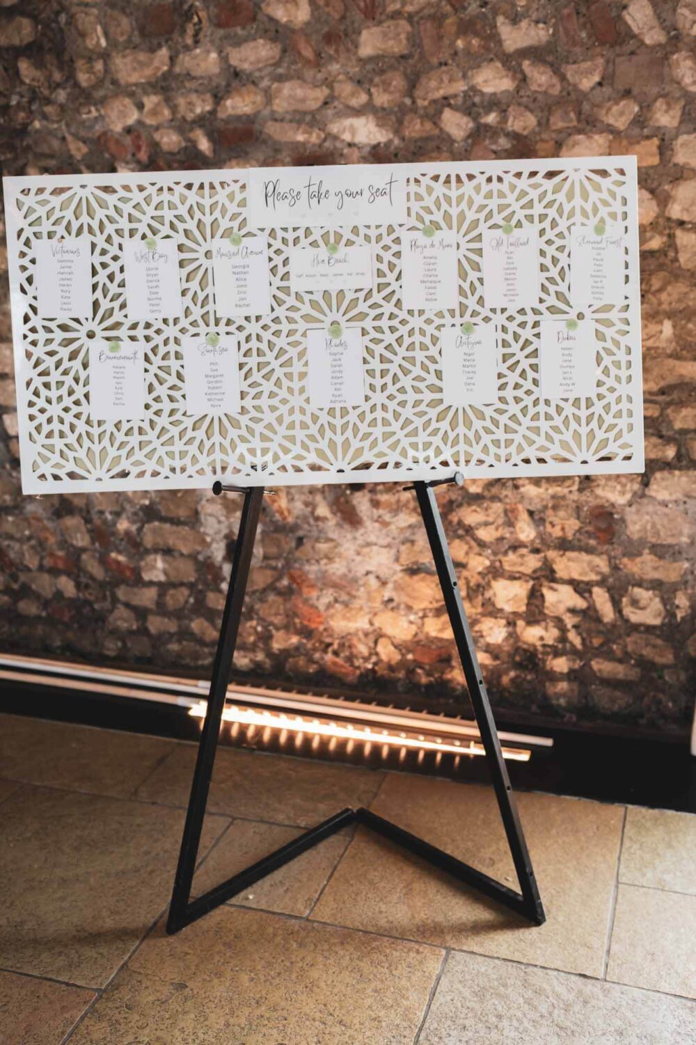 table plan signage