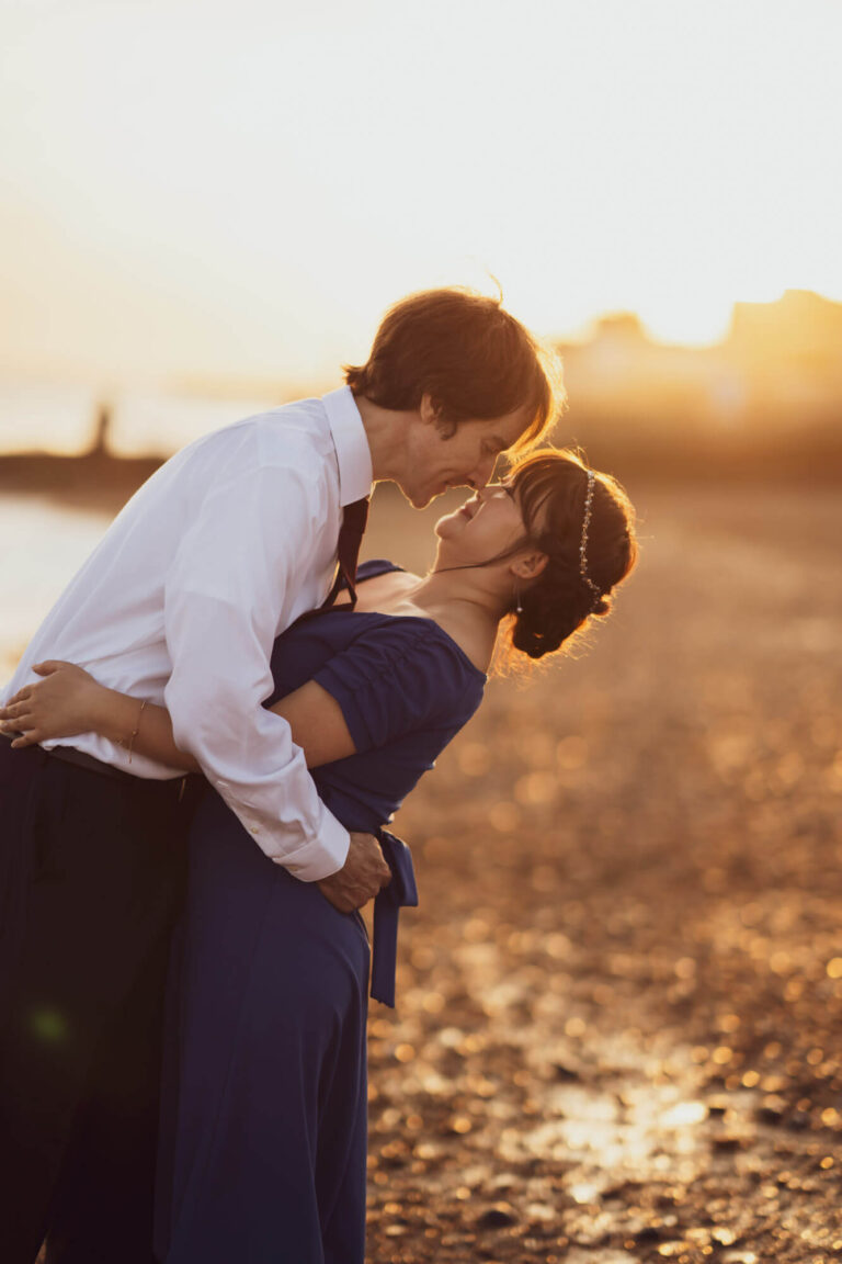 Sunset pre wedding shoot in Brighton