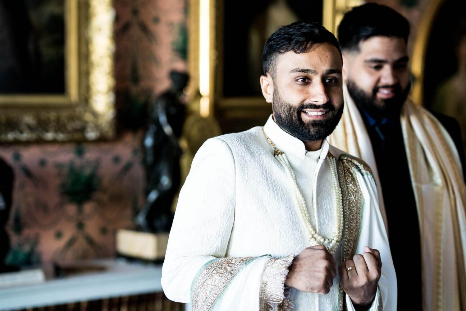 groom smiling