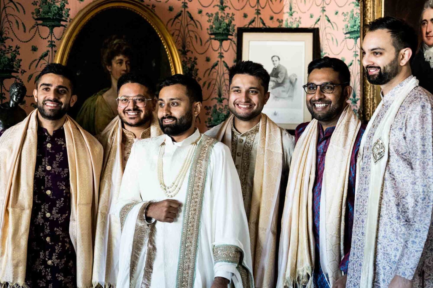 groom and closest smiling at firle place