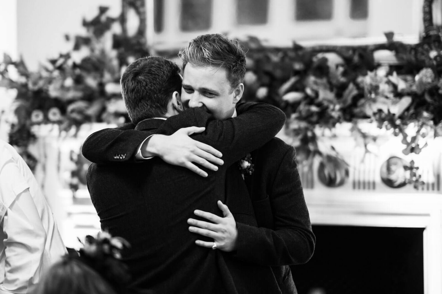 brothers hugging at highley manor