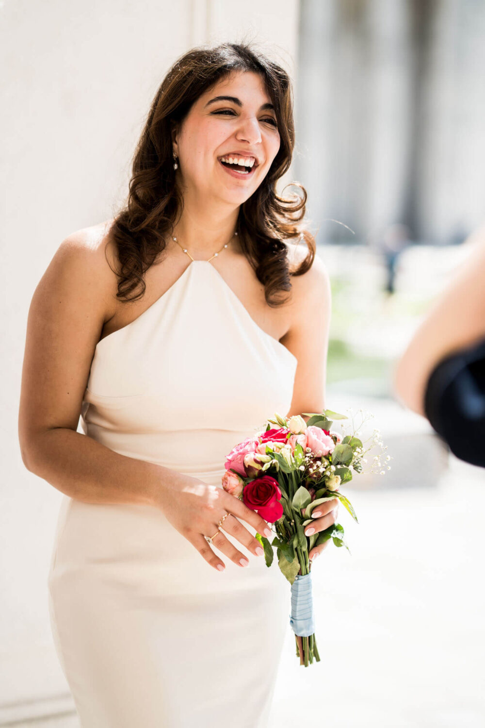 bride portrait smiling
