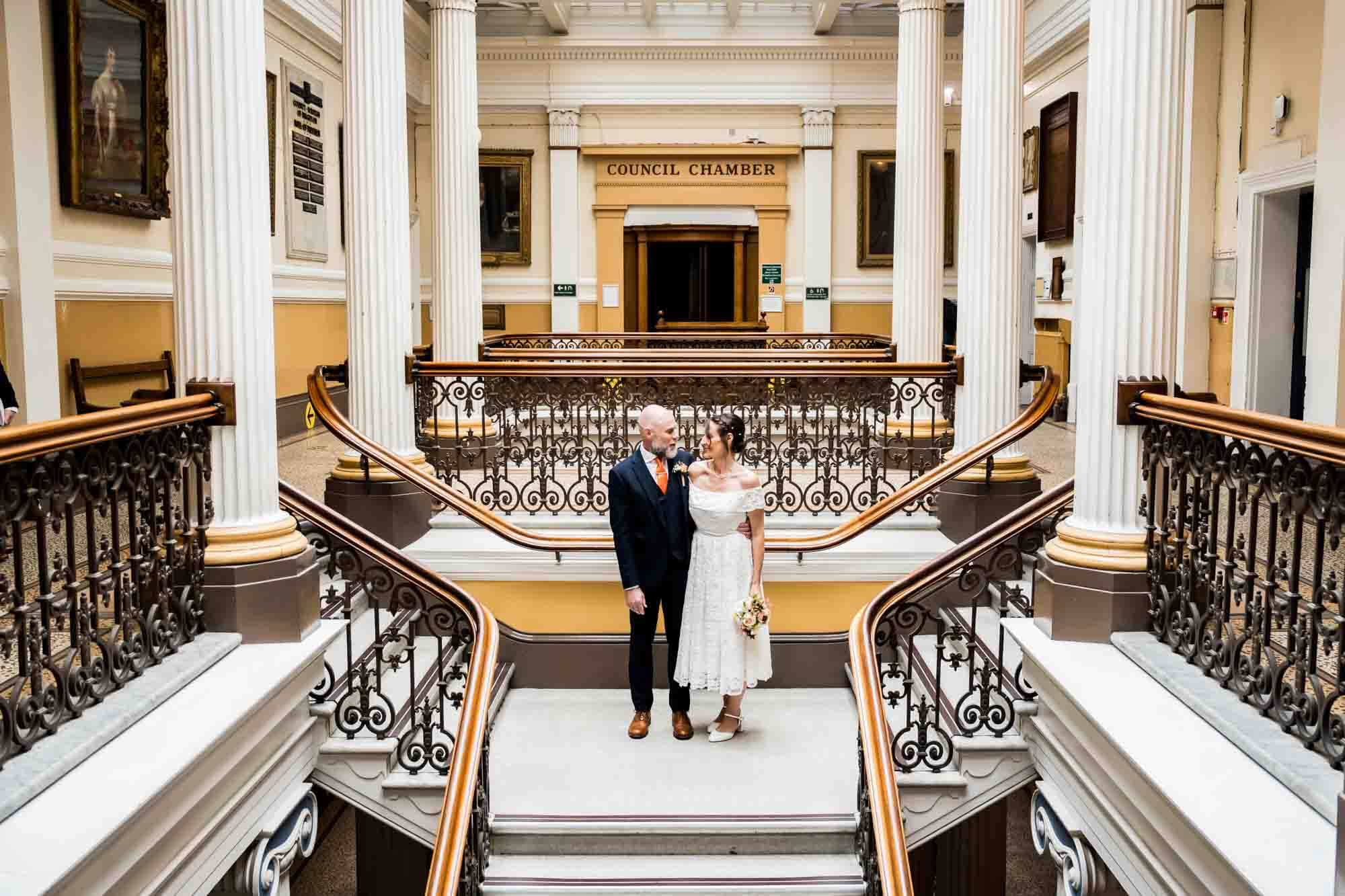 bride-groom-staircase-brighton-town-hall