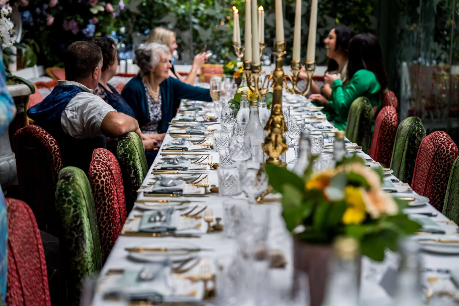 close up on table london wedding