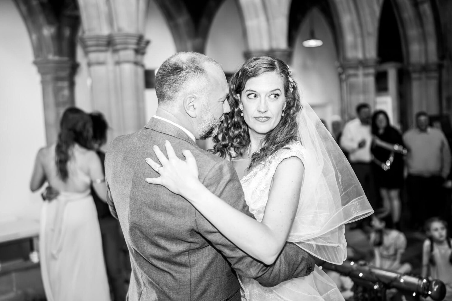 bride turns to her side during first dance with groom brighton wedding