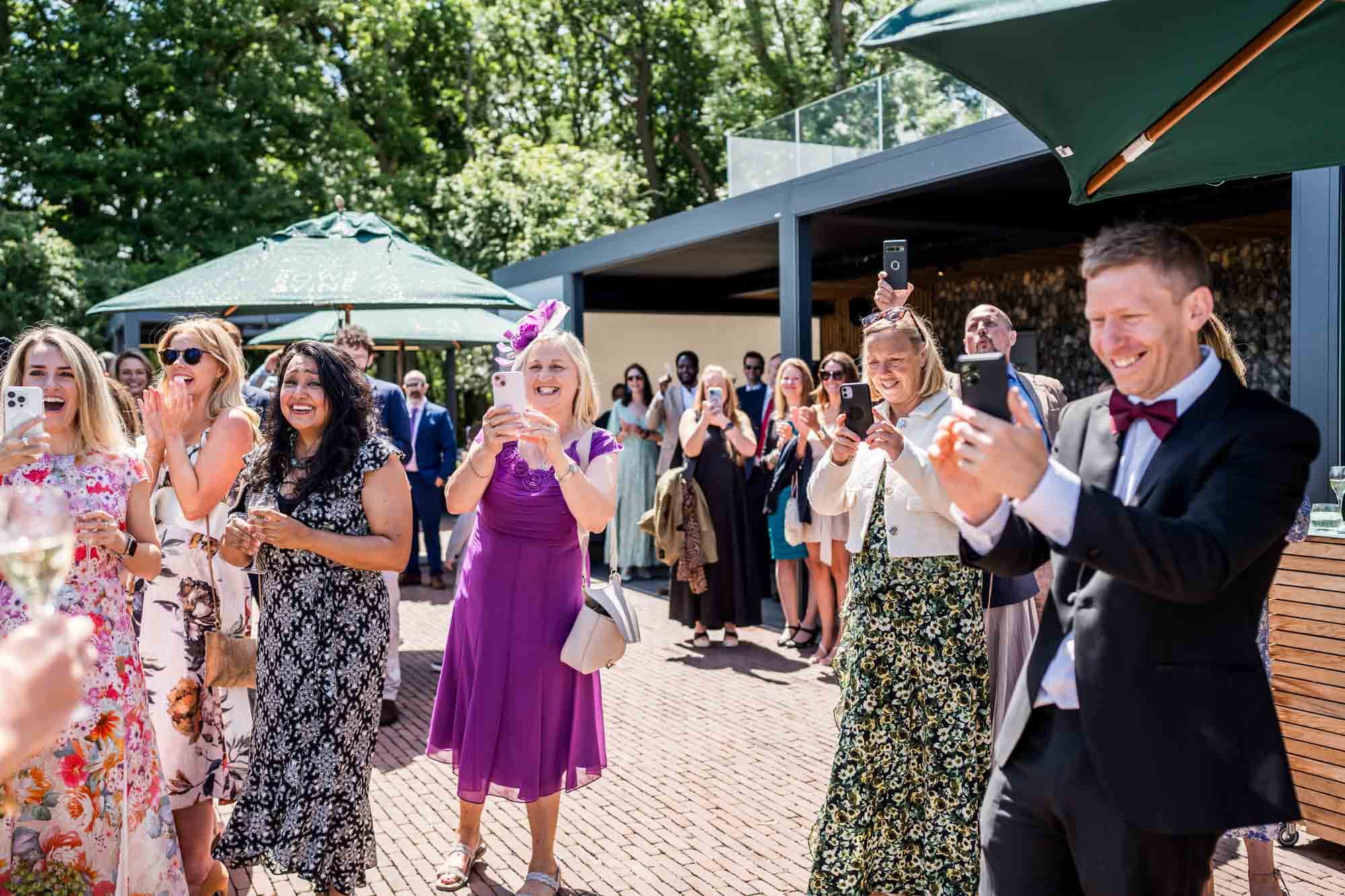 Guests applauding.