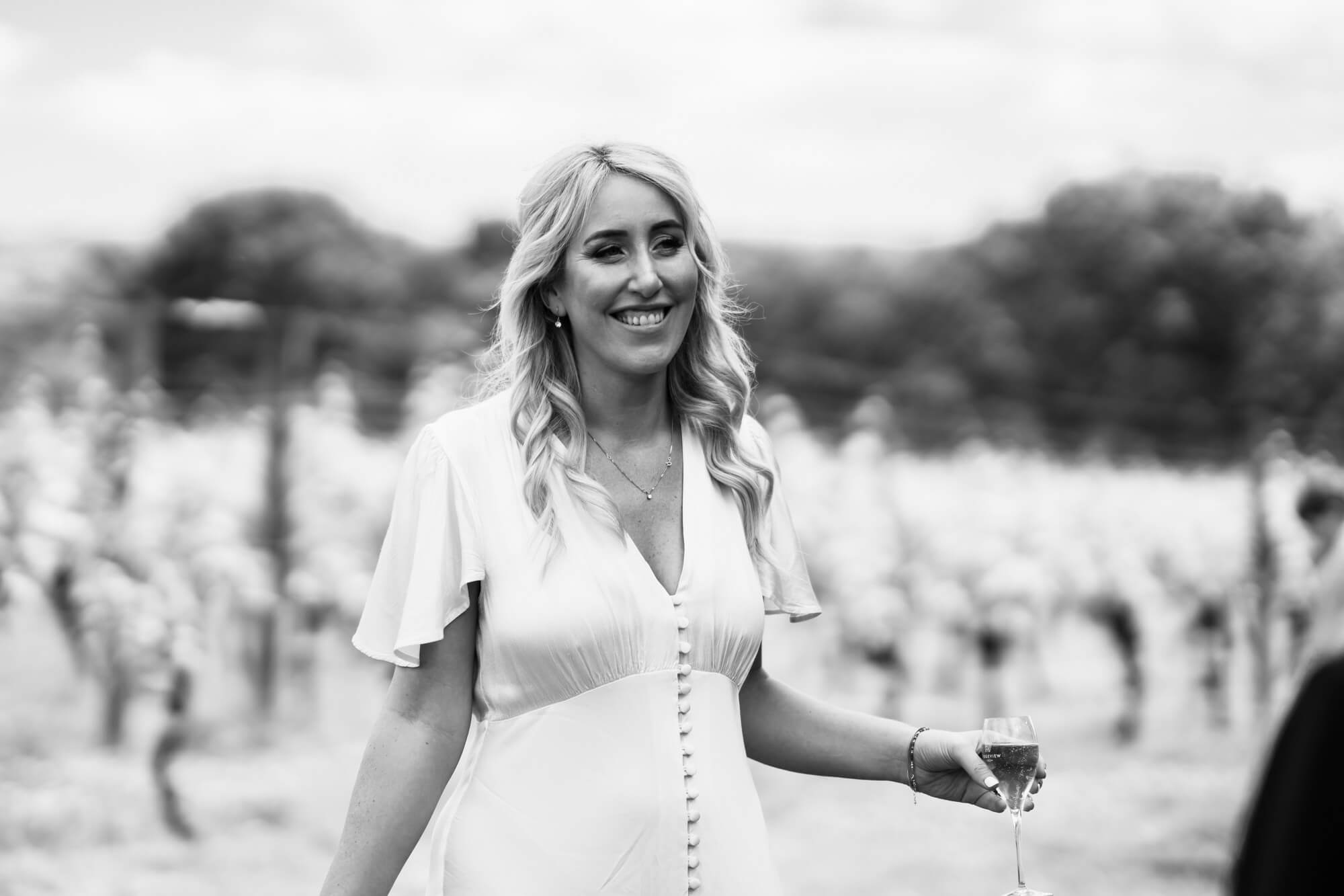 Portrait of bride - B&W.