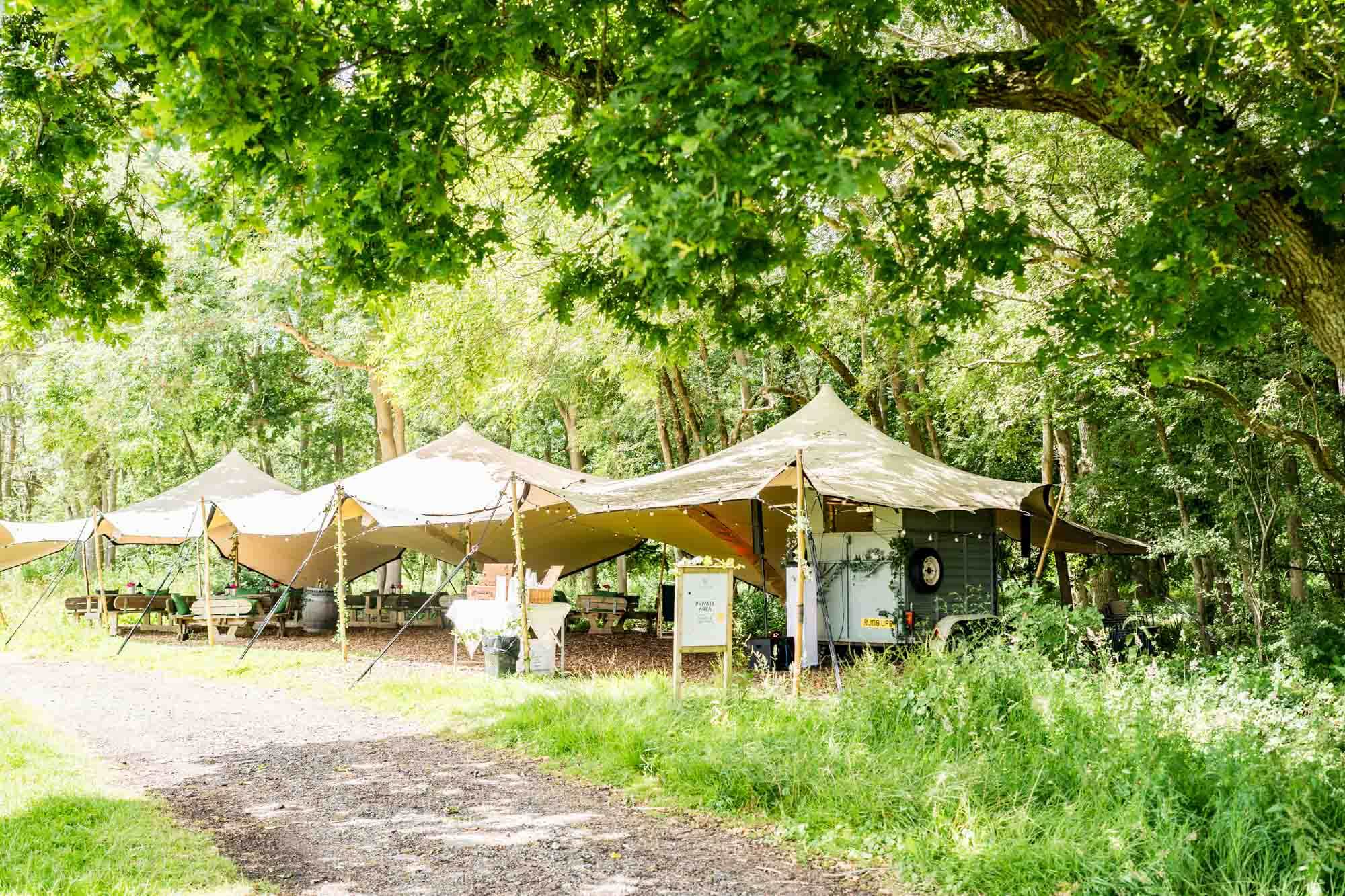 Outdoor canopy for guests.