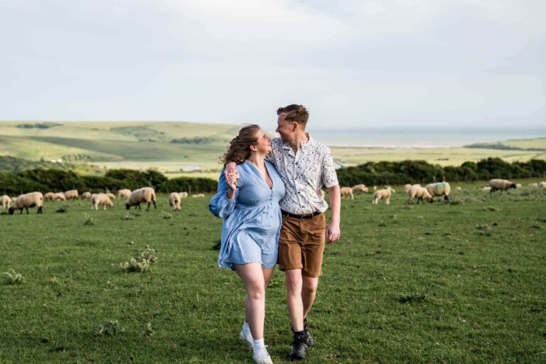 Engagement shoot on the South Downs
